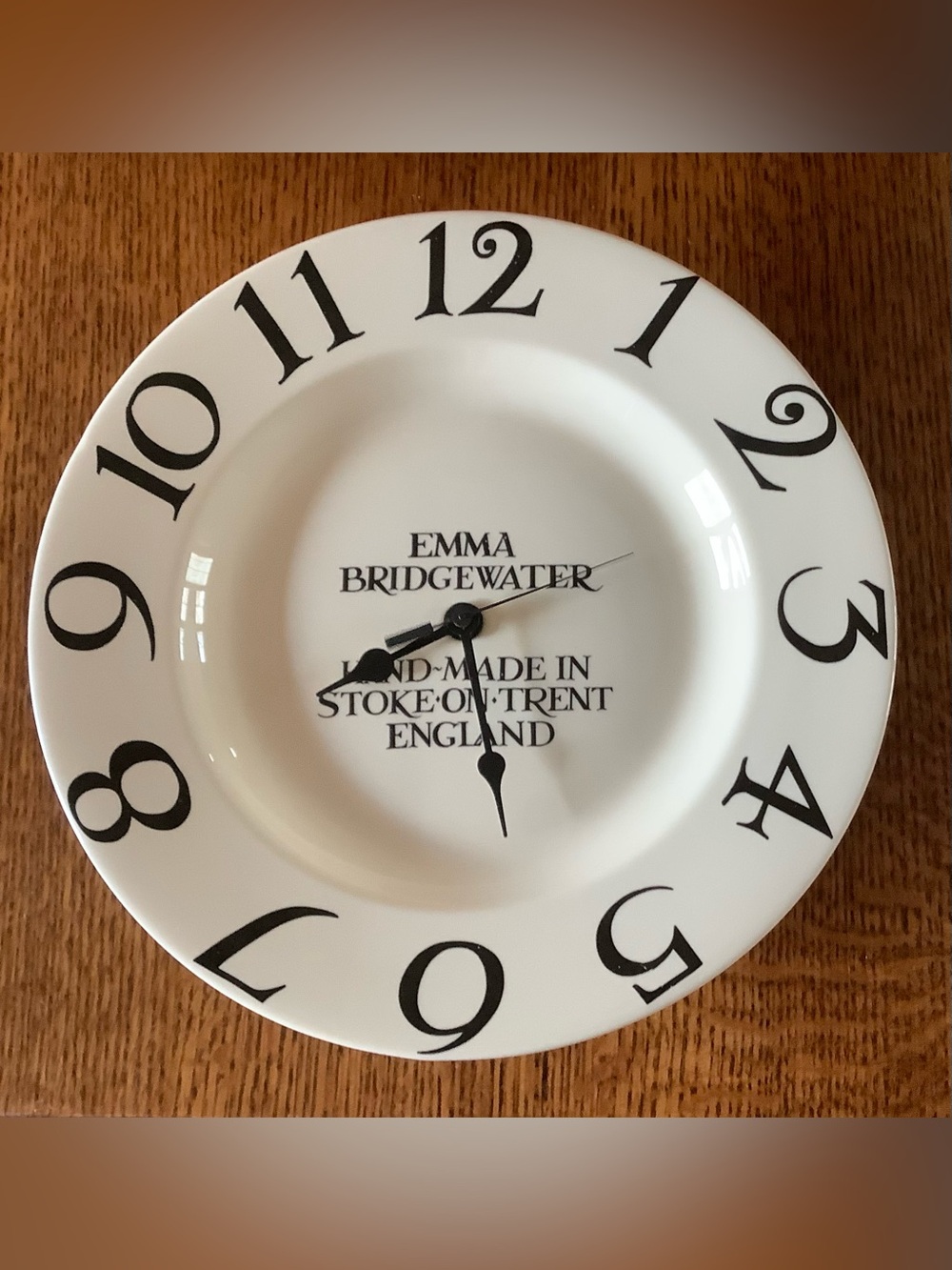 Emma Bridgewater Pottery Black Toast & Marmalade Wall Clock ..A Rare Find